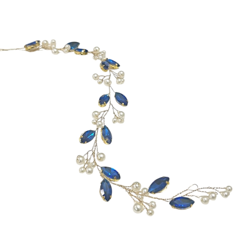 ATHENA COLLECTION - GLITZY PEARL VINE - HP207 SAPPHIRE
