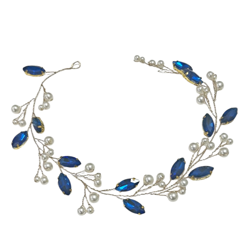 ATHENA COLLECTION - GLITZY PEARL VINE - HP207 SAPPHIRE