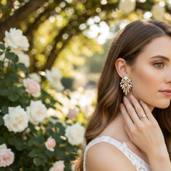 ATHENA COLLECTION - CRYSTAL DAZZLE EARRINGS -CZER866 PINK