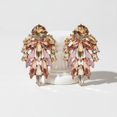 ATHENA COLLECTION - CRYSTAL DAZZLE EARRINGS -CZER866 PINK