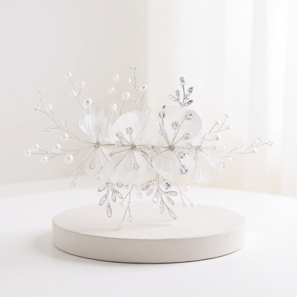 ATHENA COLLECTION - GLITZY GLAM HEADPIECE - HC303 SILVER