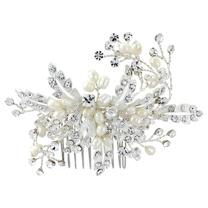 OPHELIA CRYSTAL HAIR COMB - (HC10) SASSB