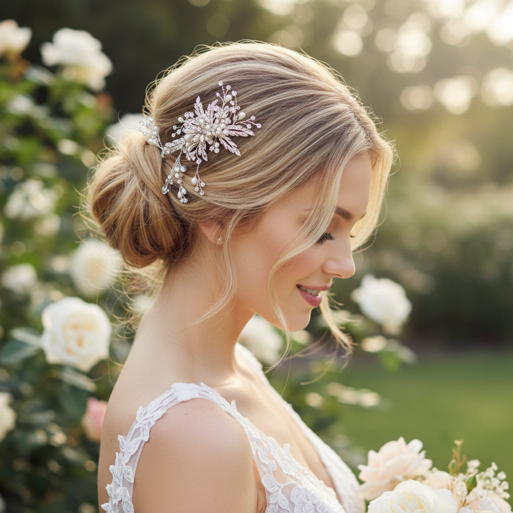 OPHELIA CRYSTAL HAIR COMB - (HC10) SASSB