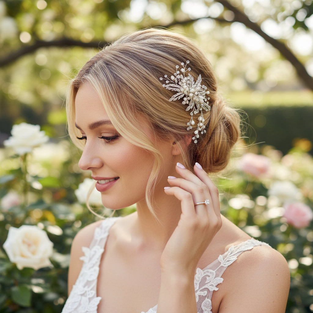 OPHELIA CRYSTAL HAIR COMB - (HC10) SASSB