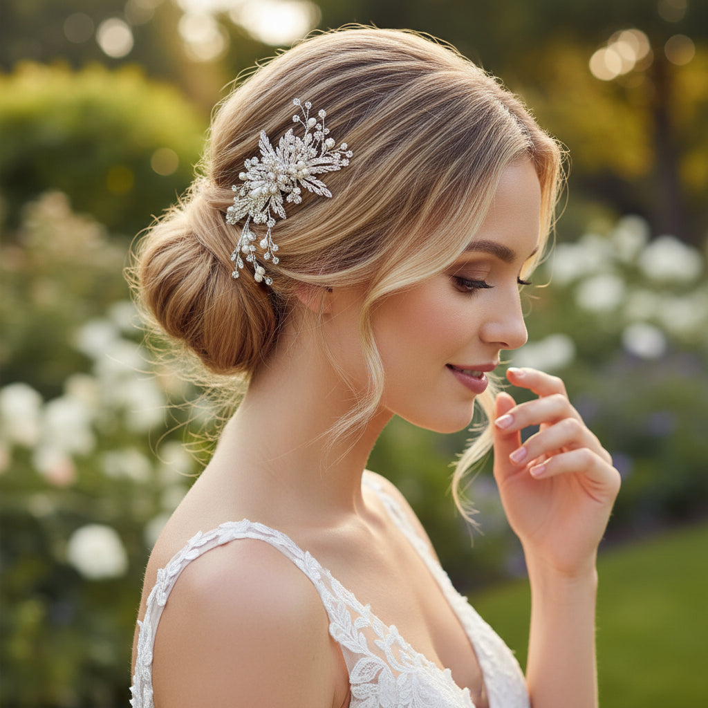 OPHELIA CRYSTAL HAIR COMB - (HC10) SASSB