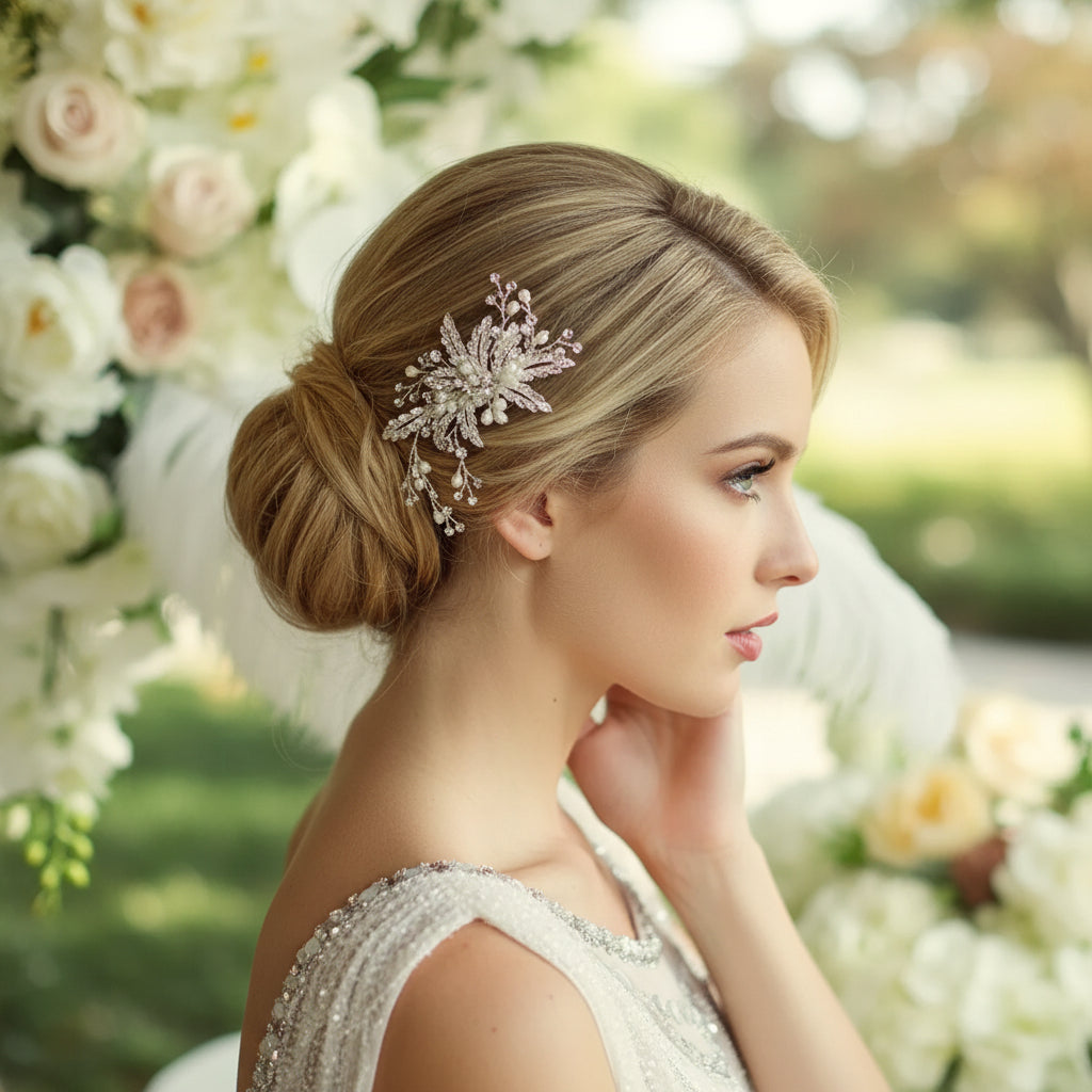 OPHELIA CRYSTAL HAIR COMB - (HC10) SASSB