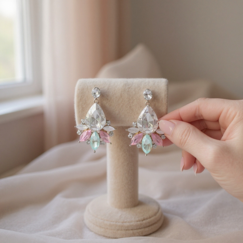 CUBIC ZIRCONIA COLLECTION - CHIC EARRING COLLECTION - PASTELS