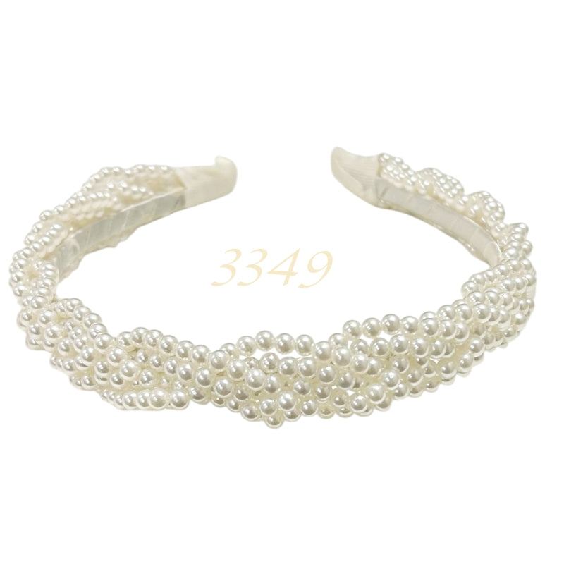 ATHENA COLLECTION - CHIC PEARL HEADBAND - SILVER AHB219