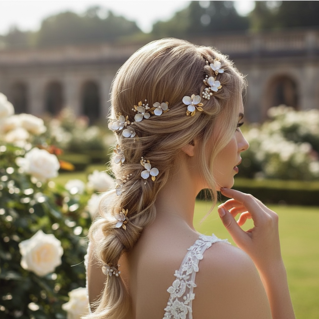 ATHENA COLLECTION - BLUSH PINK HAIR PINS - SET OF 3 (PIN82)