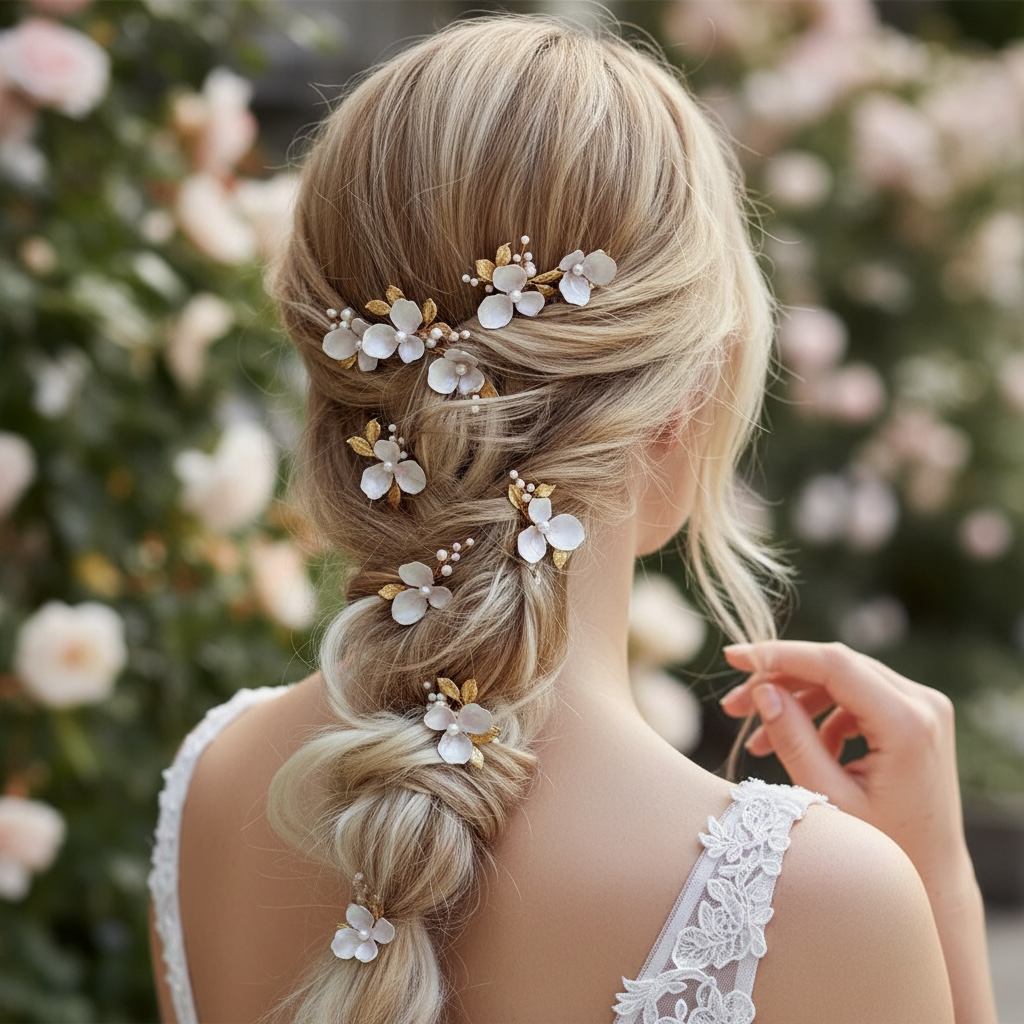 ATHENA COLLECTION - BLUSH PINK HAIR PINS - SET OF 3 (PIN82)