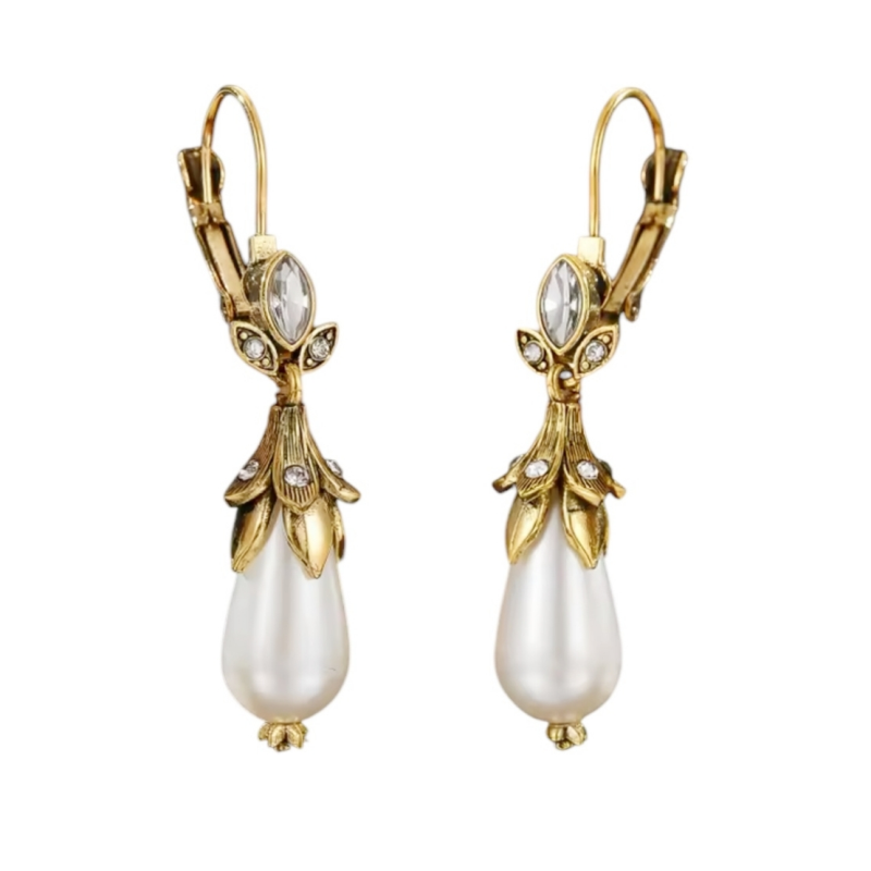 ATHENA COLLECTION - VINTAGE TREASURE EARRINGS - CZER882 GOLD