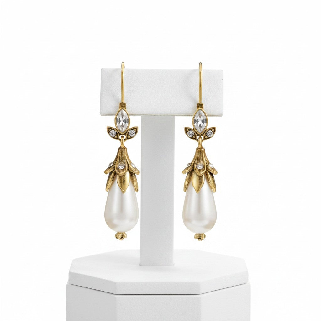 ATHENA COLLECTION - VINTAGE TREASURE EARRINGS - CZER882 GOLD