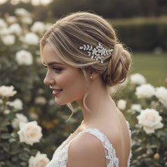 ATHENA COLLECTION - GLITZY GLAM HAIR COMB - HC303 SILVER