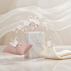 ATHENA COLLECTION - BLUSH PINK COLLECTION - COMB AND PIN SET