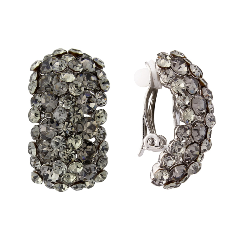 Crystal Divine Earrings (CLIP-ON) Black Diamond (ER125)