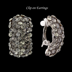 Crystal Divine Earrings (CLIP-ON) Black Diamond (ER125)