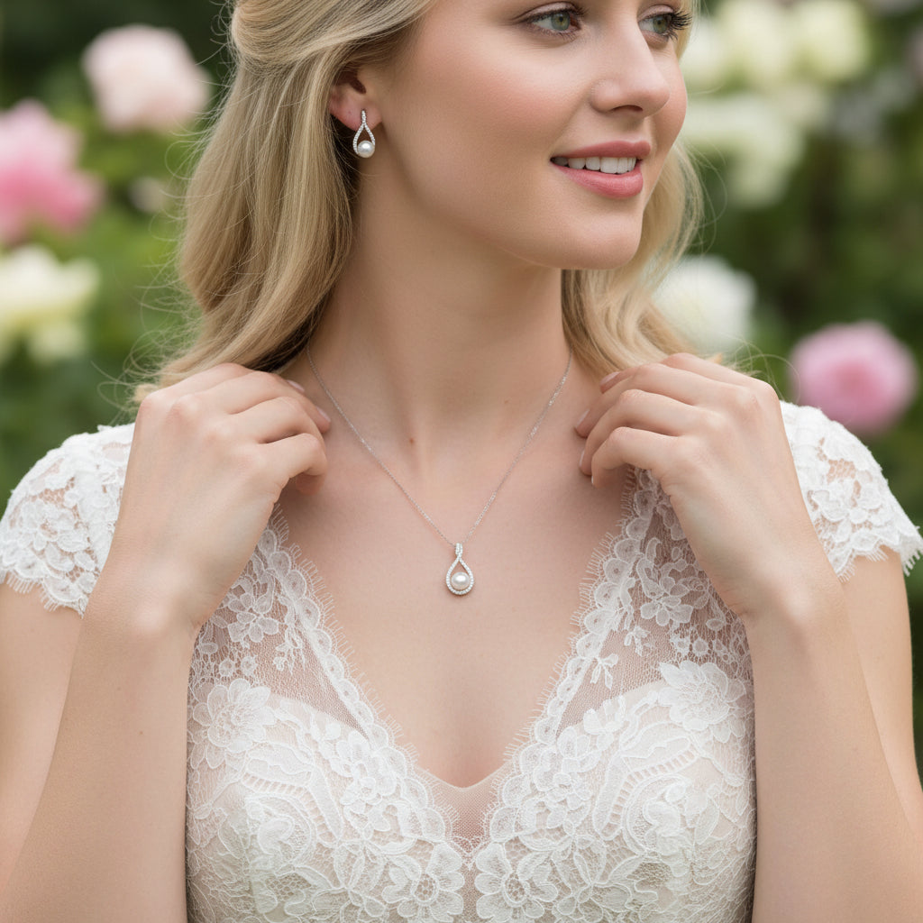 CUBIC ZIRCONIA COLLECTION - EXQUISITE NECKLACE SET(NK2)