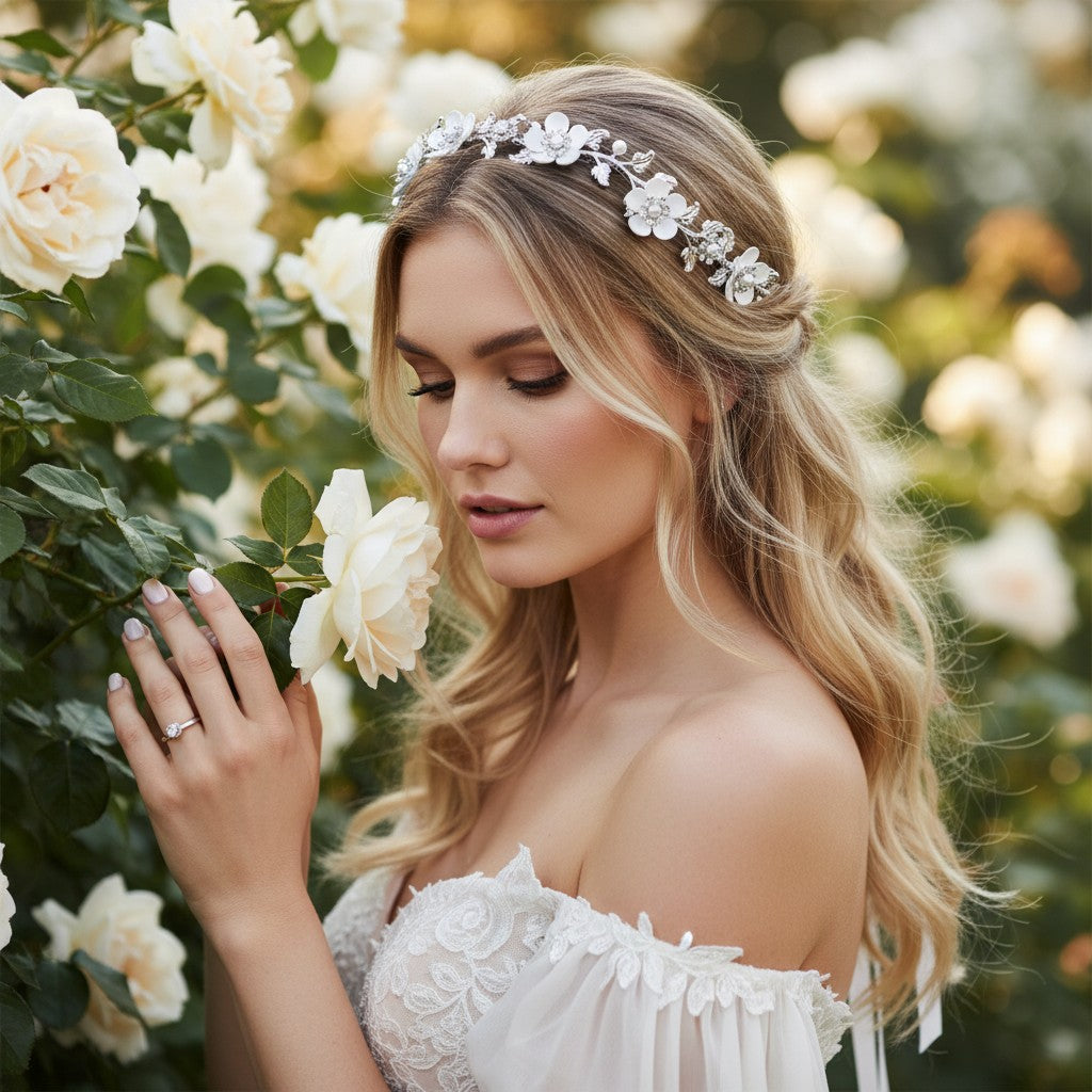 ATHENA COLLECTION - DAINTY DAISY HAIR VINE - HP216