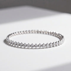 CUBIC ZIRCONIA COLLECTION - MARQUISE CUT CRYSTAL BRACELET - BR172 MEDIUM