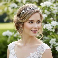 Tess Luxe Pearl Tiara - SASSB - SILVER (Tiara 3)