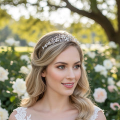 Tess Luxe Pearl Tiara - SASSB - SILVER (Tiara 3)