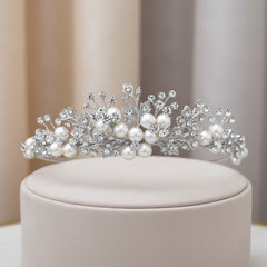 Tess Luxe Pearl Tiara - SASSB - SILVER (Tiara 3)