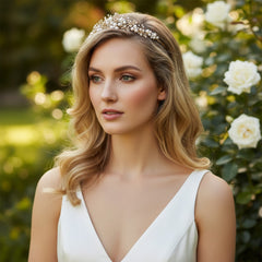 Tess Luxe Pearl Tiara - (14K Gold Plated) Tiara 3 -SASSB