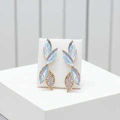 ATHENA COLLECTION - CHIC DROP EARRINGS -BLUE -CZER895