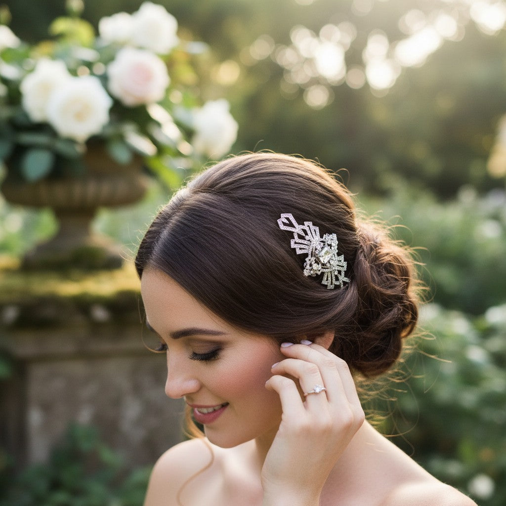 ELITE COLLECTION - Large Gatsby Sparkle Hair Comb - HC201