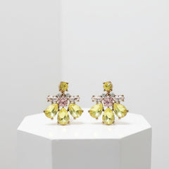ATHENA COLLECTION - GLAM DIVA EARRINGS - CZER891 YELLOW