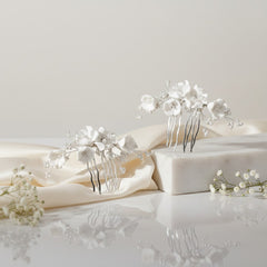 ATHENA COLLECTION -CHIC COMB SET - HC306 SILVER