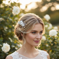 ATHENA COLLECTION -CHIC COMB SET - HC306 SILVER