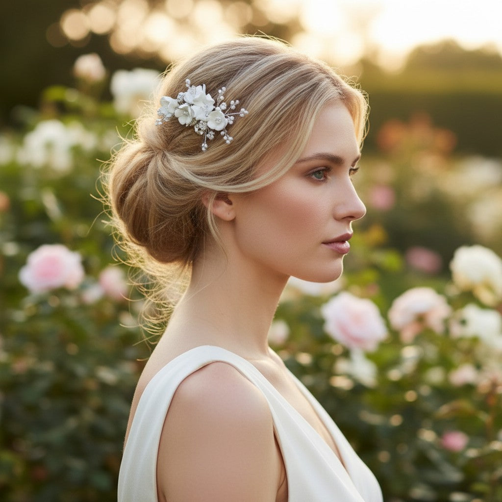 ATHENA COLLECTION -CHIC COMB SET - HC306 SILVER