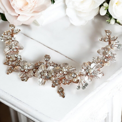 ATHENA COLLECTION - FLORAL ROMANCE EXQUISITE HEADPIECE - BLUSH PINK HP227