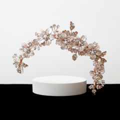 ATHENA COLLECTION - FLORAL ROMANCE EXQUISITE HEADPIECE - BLUSH PINK HP227