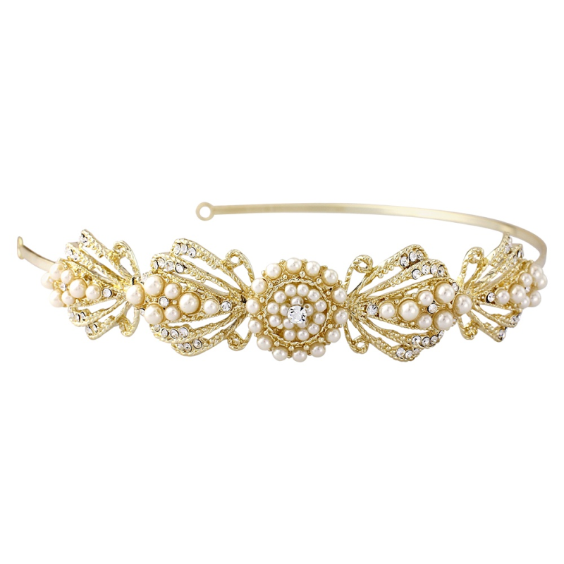 SASSB COLLECTION -ESTELLE - Chic Headband - Gold (HDB19) SASSB