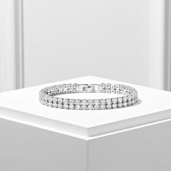 CUBIC ZIRCONIA COLLECTION - CRYSTAL ALLURE BRACELET - BR177 SILVER