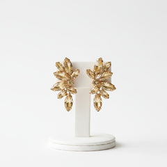 ATHENA COLLECTION - CRYSTAL ELEGANCE EARRINGS - CZER910 CHAMPAGNE