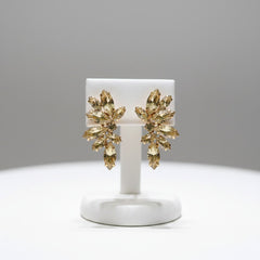 ATHENA COLLECTION - CRYSTAL ELEGANCE EARRINGS - CZER910 CHAMPAGNE