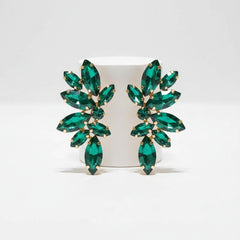 ATHENA COLLECTION - CRYSTAL ELEGANCE EARRINGS - CZER910 EMERALD