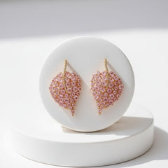 CUBIC ZIRCONIA COLLECTION - PINK SPARKLE EARRINGS -CZER911 PINK