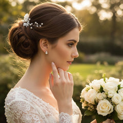 Cubic Zirconia Collection - Classic Stud Earrings - ER315