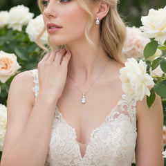 Cubic Zirconia Collection - Delicate Starlet Necklace Set - NK5