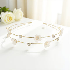 ATHENA COLLECTION - FLORAL BRIDESMAID HEADBAND - AHB223 IVORY