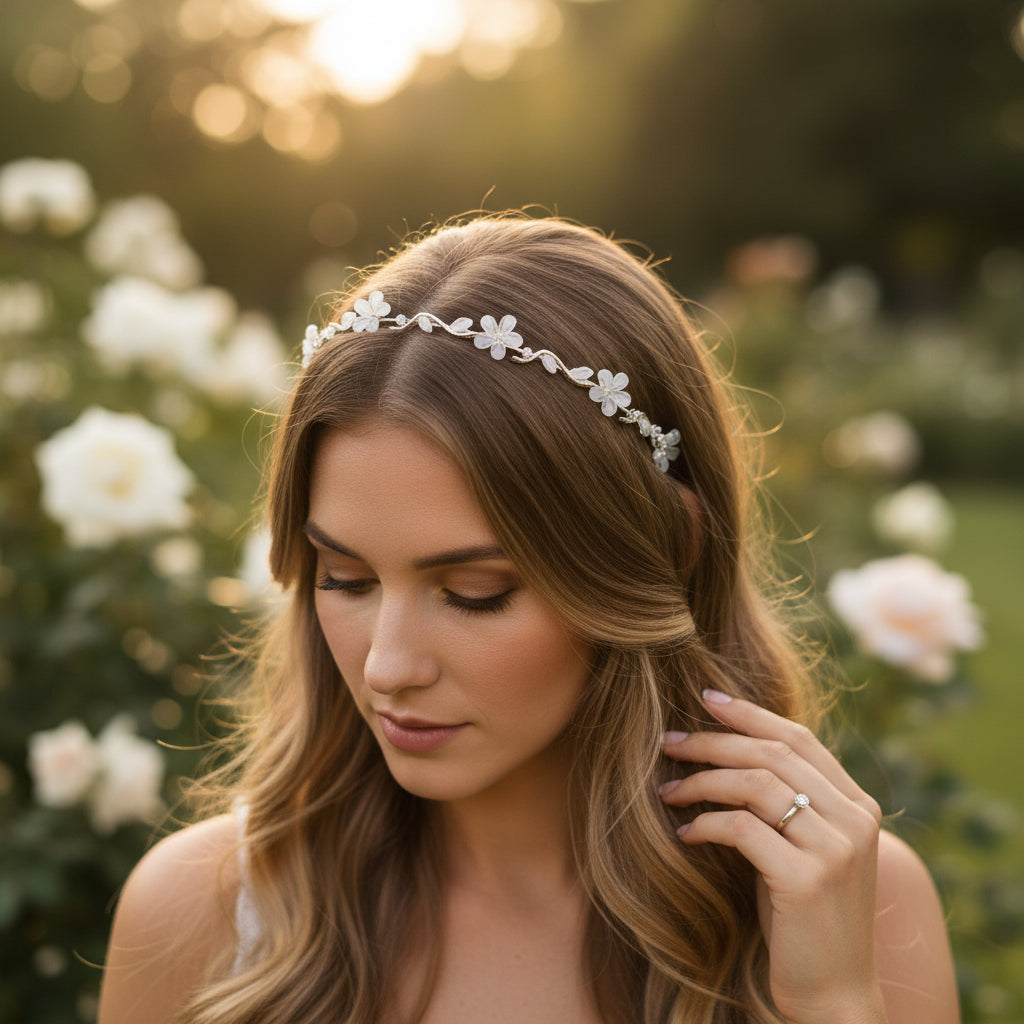 ATHENA COLLECTION - CHIC BRIDESMAID HEADBAND - AHB224 IVORY