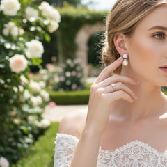 Cubic Zirconia - Forever Pearl Earrings - ER319