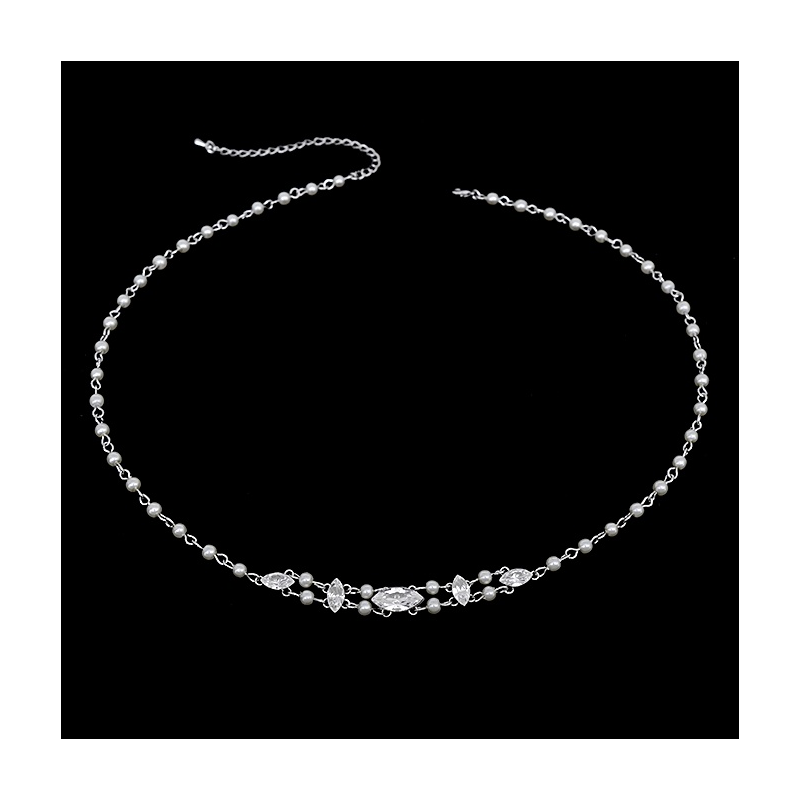 ELITE COLLECTION - PRECIOUS PEARL FOREHEAD PIECE - Ivory HP127AA