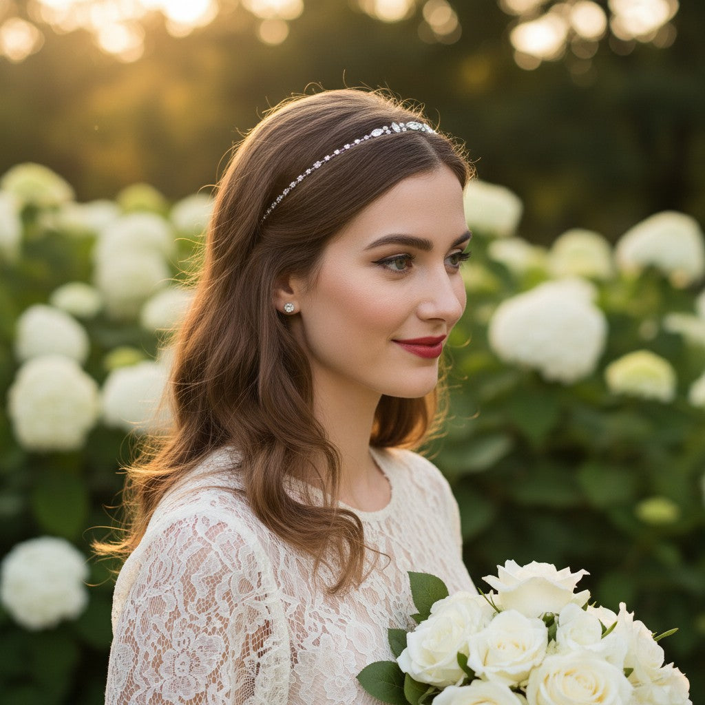 ELITE COLLECTION - PRECIOUS PEARL FOREHEAD PIECE - Ivory HP127AA