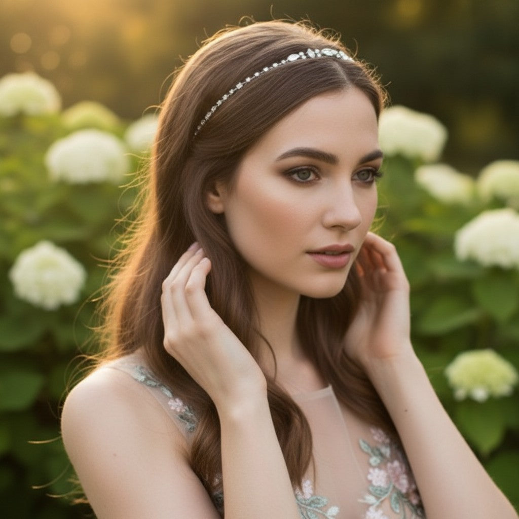 ELITE COLLECTION - PRECIOUS PEARL FOREHEAD PIECE - Ivory HP127AA