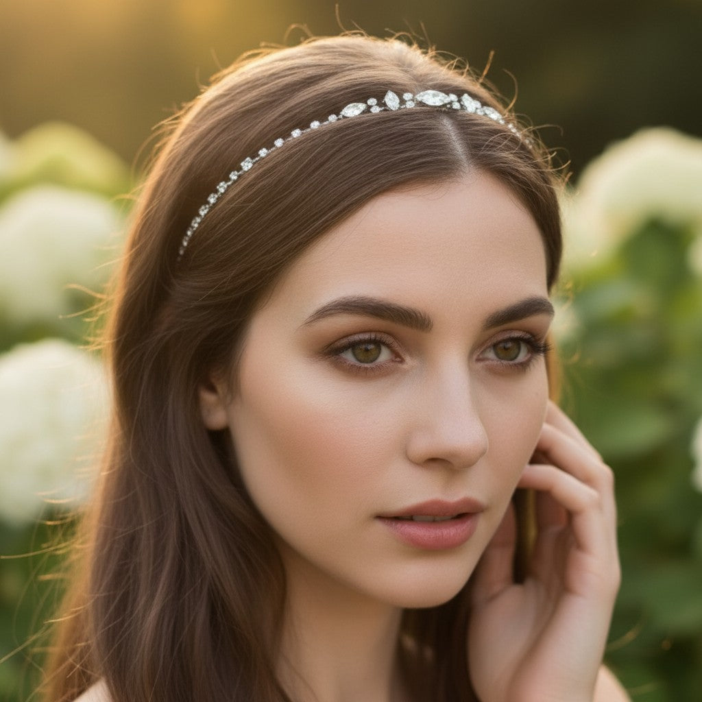 ELITE COLLECTION - PRECIOUS PEARL FOREHEAD PIECE - Ivory HP127AA